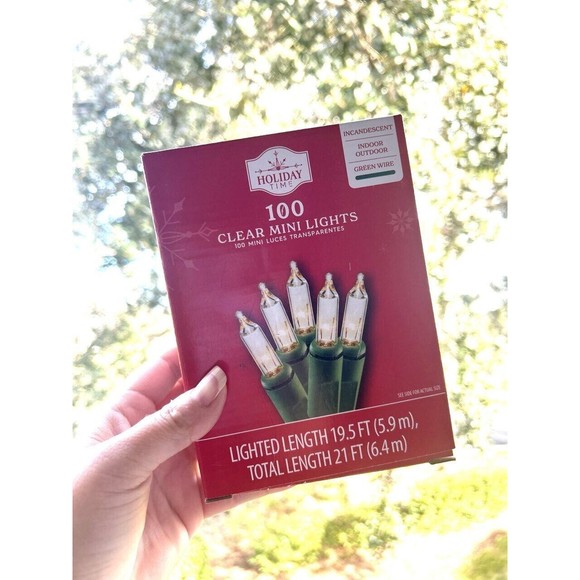 Holiday Time 100-Count Clear Incandescent Mini Christmas Lights 21 FT - Picture 1 of 1